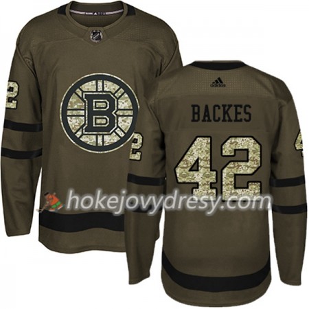 Pánské Hokejový Dres Boston Bruins David Backes 42 Adidas 2017-2018 Camo Zelená Authentic